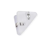 Clips de papel, 10 clips triangulares for billetes, esquina for libros, organizadores escritorio(White)