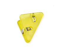 Clips de papel, 10 clips triangulares for billetes, esquina for libros, organizadores escritorio(Yellow)