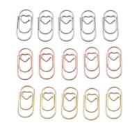 Clips de papel, 400 unidades, mini clips de papel en forma de corazón, bonitos cierres decorativos para oficina y escuela