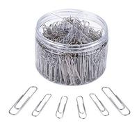 Clips de Papel 700 Piezas Metal VariosTamaños Clips de Papel 28 mm, 33 mm, 50 mm para Oficina Escuela Organizador Personal de Documentos Plata