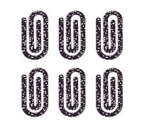 Clips de papel acrílicos gigantes, 6 unidades, 4 x 2 pulgadas, bonitos clips de oficina, regalo de agradecimiento para profesores, marcapáginas de oficina, aula, (borrador)