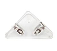 Clips de papel, clip triangular, álbum fotos, tarjeta visita, sobre factura, clips 10 piezas(White)