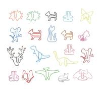 Clips de papel con forma de animales, lindos clips papel con imágenes, varios colores, adecuados para oficinas, escuelas, suministros muebles, enviar a un amigo