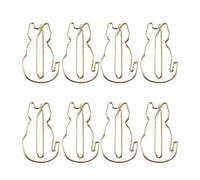 Clips de Papel con Forma de Gato gatos clips dorados 12 Unidades 3x2 cm diseño creativo para Oficina y Escuela