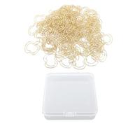 Clips de papel de frutas, marcapáginas de Metal bonito, suministros de oficina para escuela, hogar, oficina, organización, caja transparente de alambre de hierro, 100 Uds. (Oro)