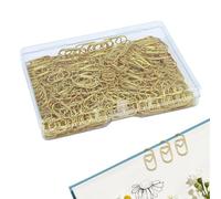 Clips de papel decorativos: cien piezas Mini encuadernadoras de corazón doradas | Clips de papel excepcionales | para el hogar, escuela, invitaciones de boda, manualidades y álbumes de recortes