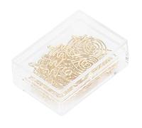 Clips de papel dorados 100 piezas |Clips de metal que no se deslustran para oficina/escuela/hogar |Proceso de galvanoplastia de larga duración |Organización de archivos y (Cat)