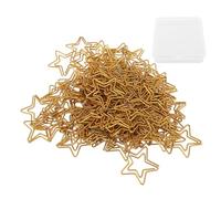 Clips de papel metálicos decorativos, divertidos y bonitos, 100 Uds., abrazaderas de papel coloridas para diario, para oficina, escuela, hogar, estudiantes, escritores (En forma de estrella)