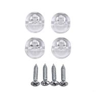 Clips de pared de espejo de diseño elegante, paquete de 4 fijaciones adecuadas para baños, salones y espacios comerciales (4 piezas)