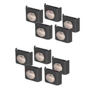 Clips de pared de rejilla, paquete de 10 conectores negros para paneles de rejilla de alambre de calibre 3-6 mm, cierres de acero resistentes para organizador de pared y espectáculos de arte