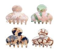 Clips de pelo de acetato para mujeres, niñas, clips franceses, clips acrílicos, clips de pelo de tortuga para un agarre fuerte, pinzas antideslizantes para cabello grueso y mediano
