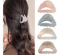 Clips de pelo de acetato para mujeres, niñas, clips franceses, clips acrílicos, clips de pelo de tortuga para un agarre fuerte, pinzas antideslizantes para cabello grueso y mediano