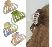 Clips de pelo de acetato para mujeres, niñas, clips franceses, clips acrílicos, clips de pelo de tortuga para un agarre fuerte, pinzas antideslizantes para cabello grueso y mediano