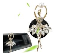 Clips de perfume ambientador - Clip difusor de ventilación de aire para coche | Accesorios de decoración de ventilación Interior de coche para niña bailando, decoración de coche con diamantes Itrimaka
