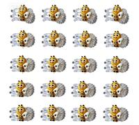 Clips de plantas en forma de abeja para plantas trepadoras y orquídeas, sujetadores ajustables de vid de jardín y clips de estaca de flores para apoyar el crecimiento vertical, al aire libre (20