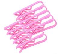 Clips de plástico para bolsas de basura para cubos de basura de cocina, mantienen las bolsas firmemente sujetadas en el borde de la lata sin daños (10 unidades, rosa)
