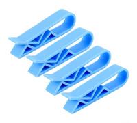 Clips de plástico para bolsas de basura para cubos de basura de cocina, mantienen las bolsas firmemente sujetadas en el borde de la lata sin daños (4 unidades, azul)
