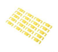 Clips de plástico para plantas para apoyar tallos de verduras y ramas de árboles frutales, soporte de jardín reutilizable, verde y amarillo, fácil fijación a estacas enrejado (amarillo, 20 piezas)
