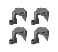 Clips de pontón para riel cuadrado de 1 pulgada y 1.25 pulgadas, ganchos de plástico ABS con guía de cuerda ajustable de hasta 3/8 pulgadas, accesorios de acoplamiento marino, juego de 4