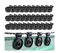 Clips de Red de Sombra,50pcs Ganchos para Toldos para Anclaje, Pinzas para Toldos Tela de Sombra y Tela de Paisaje, Color Negro