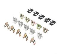 Clips de remache de metal para salpicadero, paquete de 20 retenedores de moldura interior de automóvil, hebillas de cierre de panel de instrumentos para falda lateral y fijación de parachoques