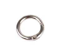 Clips de resorte de anillo redondo de Metal, mosquetón redondo duradero for llaveros, bolsos y proyectos de joyería DIY, 2 uds.(Silver,38mm)