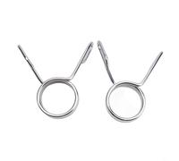 Clips de resorte de metal para barras de pesas y mancuernas de 50 mm, paquete de 2 para mayor seguridad durante los entrenamientos de levantamiento (2 unidades)