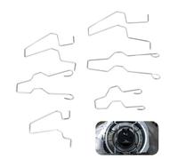 Clips De Resorte De Retención de Resorte para Bombillas de Faros Delanteros, Compatible con H1, H3, H4, H7, Juego de 6 Piezas en Acero Duradero, para Sustitución y Reparación de Faros de Coche