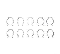 Clips de rizo de resorte de alta resistencia, ganchos de almacenamiento de base estrecha para garajes, cobertizos y patios, paquete de 10 unidades, color plateado (25 mm)