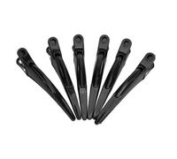 Clips de seccionamiento del cabello Pinzas de pelo antideslizantes para el peinado profesional del salón para cortar la permanente Coloración para cabello largo y corto (Negro)