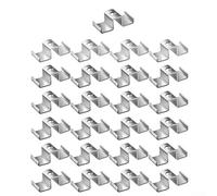 Clips de sillín para barra para rejillas de fijación de acero galvanizado utilizados en sistemas de drenaje, pasarelas, peldaños de escalera y aplicaciones de soporte (25 piezas)