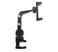 Clips de soporte de música Soporte de micrófono Soporte de teléfono cabeza de guitarstock Abrazadera de cuello Soporte de teléfono de guitarra para enseñar grabación de video (negro gris)