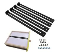 Clips de soporte para cajones, kit de reparación de cajones, soporte de hardware, 4 herramientas de soporte inferiores con tornillos, piezas de repuesto de alto rendimiento para/etiqueta de