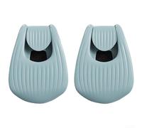 Clips de soporte para caña de pescar ligeras de dos piezas, doble ajuste, espuma EVA, protección contra arañazos, seguro, antideslizante, uso con una sola mano, paquete de 10 unidades, azul, rosa