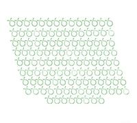 Clips de soporte para plantas de jardín, figura resistente, ocho hebillas para vides, flores, verduras, cierres de enrejado de plástico verde reutilizables para cultivo al aire libre, paquete de 100