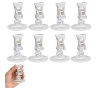 Clips de Succión Multiusos - 8 Ganchos con Ventosa para Acuario, Tubos, Alimentación, Luces o Vidrio - Sujetadores de Pared para Casa, Supermercado o Oficina