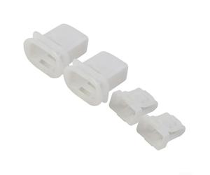 Clips de sujeción para asiento trasero de coche Toyota Clip de fijación interior de anclaje de montaje abrazadera de retención de plástico blanco 28 mm x 15 mm, paquete de 2
