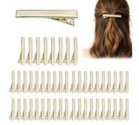 Clips De Sujeción Para Cabello Rizado,Cincuenta piezas de metal con agarre fuerte y extendidas | Las Pinzas de Peinado para Mujeres con Cabello Largo,para Mamá, Esposa, Hija, y Novia