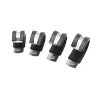 Clips de sujeción para cables en conductos, 50 unids/lote 6-30MM 304 Clips P forrados de goma acero inoxidable abrazadera tubo manguera montaje(8MM)