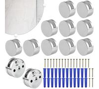 Clips de sujeción para espejos Herrajes y Ganchos de Fijación de Vidrio | Clips para Montaje de Espejos en Placa de Yeso para Hogar Oficina Apartamento Dormitorio Lavandería Baño Cocina Entrada