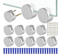 Clips de sujeción para espejos Herrajes y Ganchos de Fijación de Vidrio | Clips para Montaje de Espejos en Placa de Yeso para casa, oficina, apartamento, lavandería, baño, cocina, entrada, armario