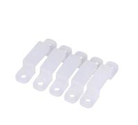 Clips de Sujeción para Tiras LED, 100 Piezas, Ajustables para 8/10/12 mm, Soportes de Silicona Transparentes, Fácil Instalación sin Herramientas