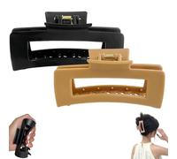 Clips de tiburón suaves y elásticos, clips de 4,2 pulgadas medianos y blandos, clip en la nube, garra flexible y no se puede usar, fuerte sujeción no deslizante para cabello grueso o fino (2 piezas-c)