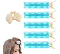 Clips de velcro para el cabello, clips de volumen para raíces, clips de volumen de velcro, clips de raíz de cabello voluminizadores (azul real, 5 piezas)