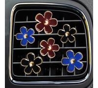 Clips de ventilación - 6 piezas de decoración de coche con margaritas para ventilación y acondicionamiento - Accesorios de decoración hechos a mano para el interior del coche - Bonito encanto y