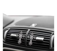 Clips de ventilación Ambientador | Clip de perfume para coche con forma de cruz | Clip de perfume para coche Air Vent Freshener perfume, difusor de aroma, accesorio para coche brillante para mujeres