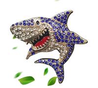 Clips de ventilación de aire Bling Shark, con diamantes de imitación brillantes, ambientador de ventilación de coche, clips de ventilación de aromaterapia para coche, clips de ventilación de tiburón