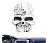 Clips de ventilación de aire de cráneo, cabezal de calavera de perfume de aire Clip | Ambientador de decoración de automóviles, adorno interior de interior automotriz creativo para hombres mujeres,