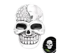 Clips de ventilación de calavera | Difusor de perfume de salida de aire, cabeza de calavera, adorno interior de automóvil, ambientador creativo para decoración de coche, para conducir