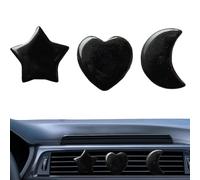 Clips de ventilación de coche - 3 clips de ventilación de | Decoración de salida de aire de vehículo con forma de estrella de luna y corazón, adorno de para salida de aire automotriz